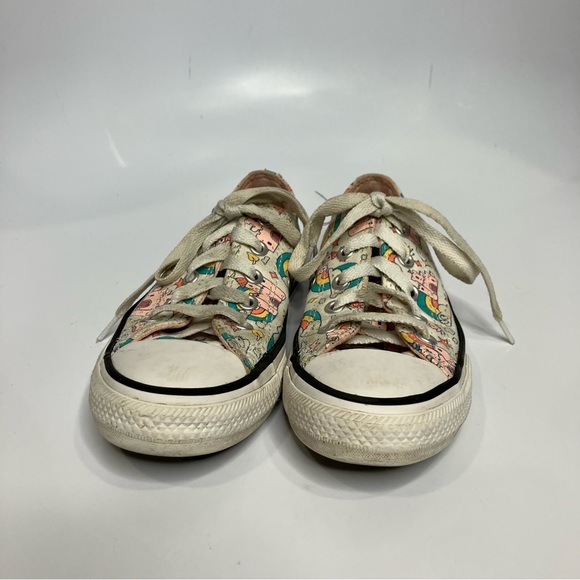 Converse all star Rainbow castles low top sneakers white pink girls size 12 - Picture 2 of 8
